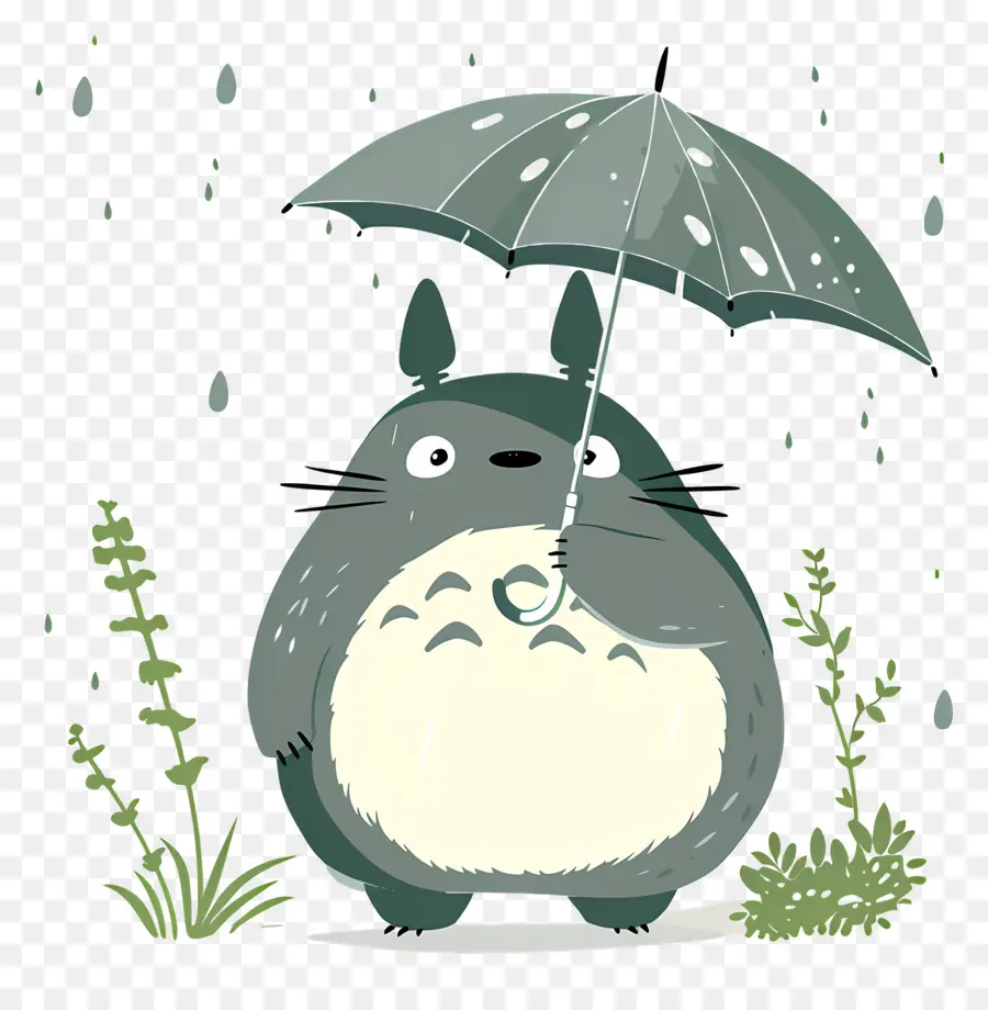 Totoro，Karakter Dengan Payung PNG