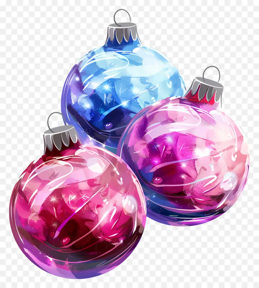 Ornamen Bola Kaca，Ornamen Natal Berwarna Warni PNG