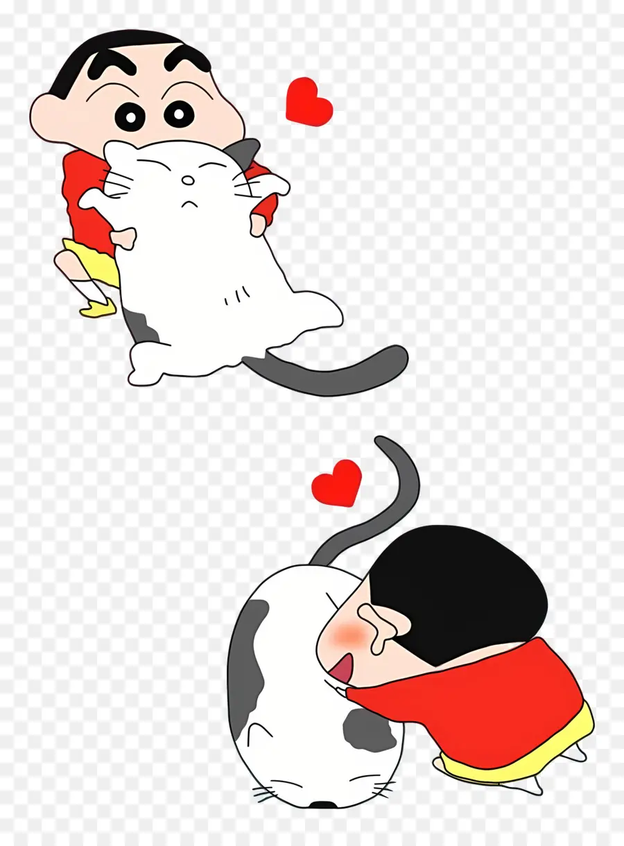 Shinchan，Bocah Kartun Dengan Kucing PNG