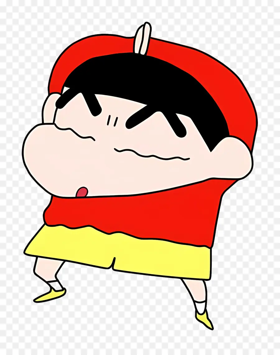 Shinchan，Karakter Kartun Berbaju Merah PNG