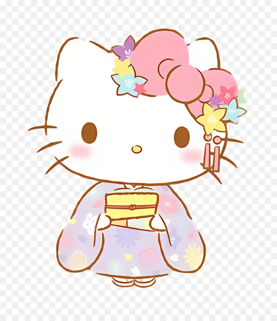 Halo Kitty，Hello Kitty Dalam Kimono PNG