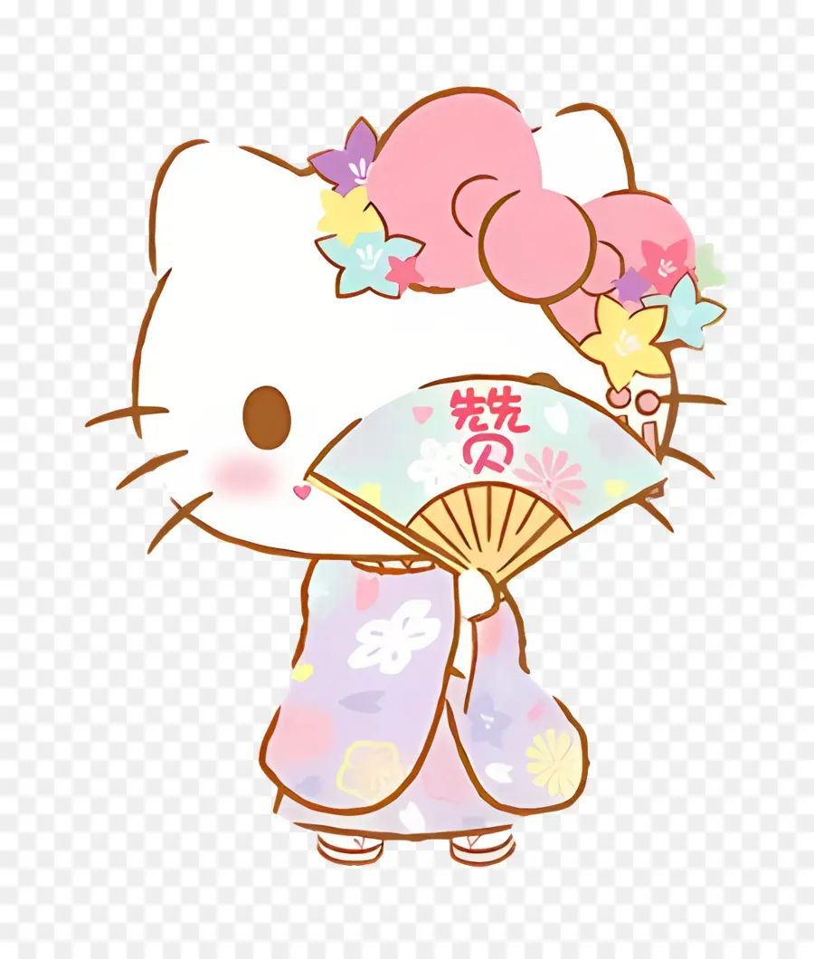 Halo Kitty，Hello Kitty Dalam Kimono PNG