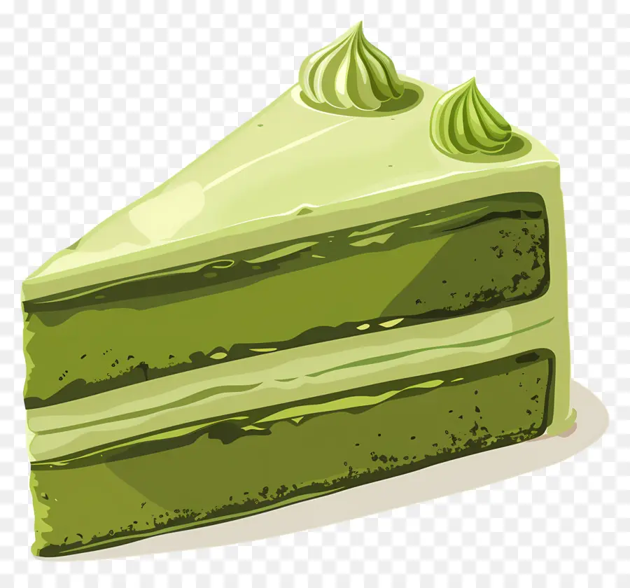 Kue Matcha，Kue Hijau PNG