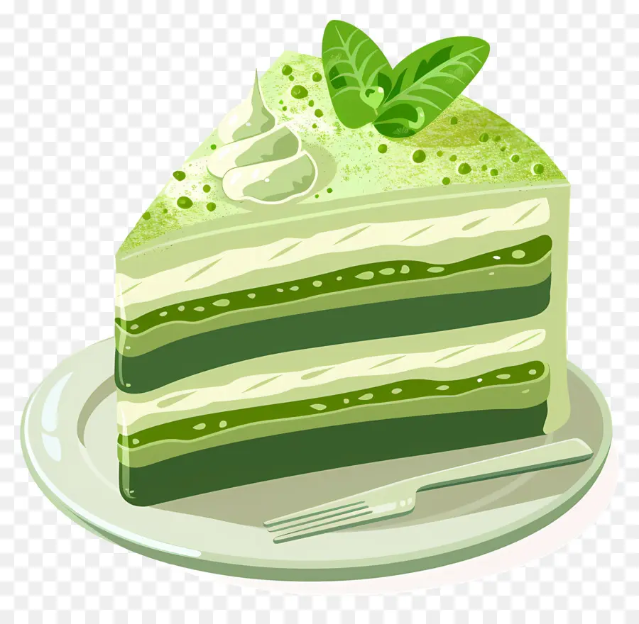 Kue Matcha，Kue Hijau PNG