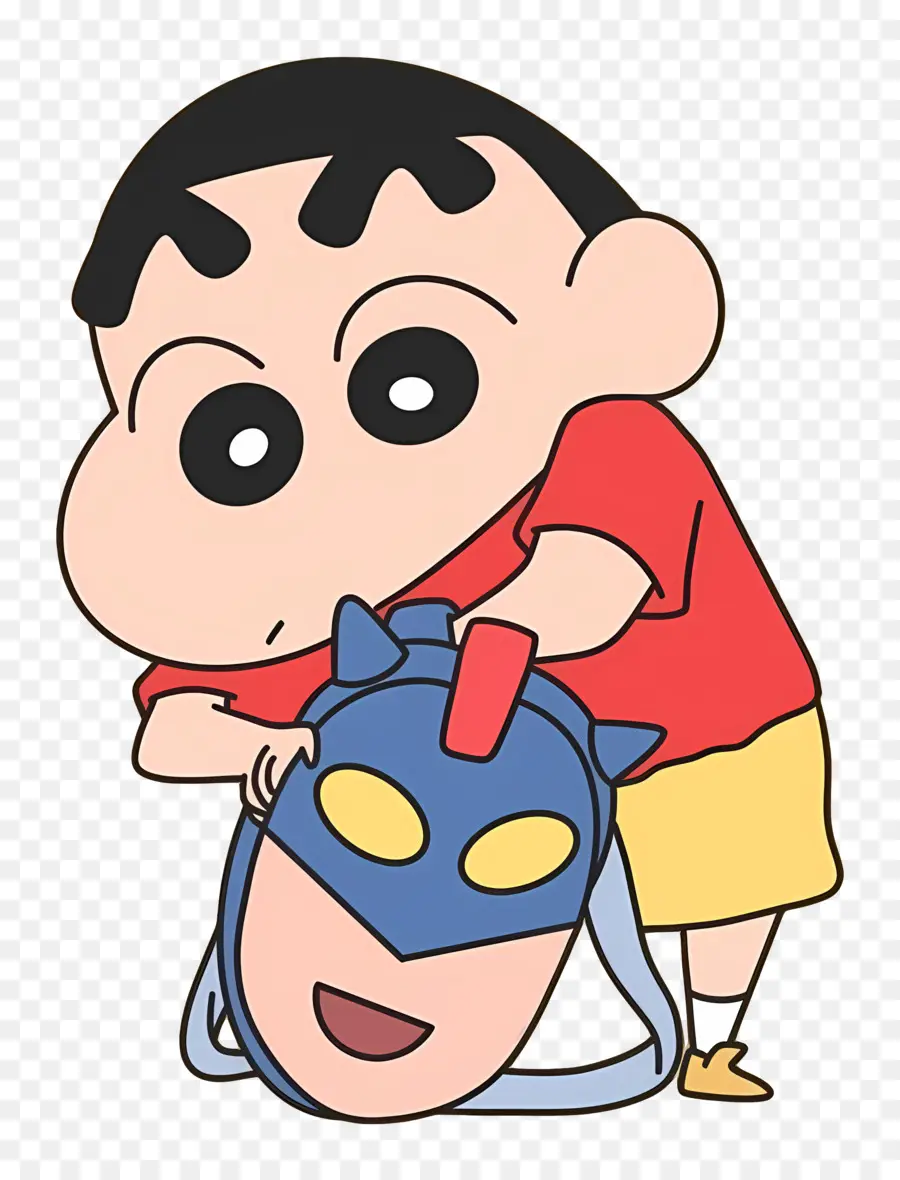 Shinchan，Karakter Kartun Dengan Topeng PNG