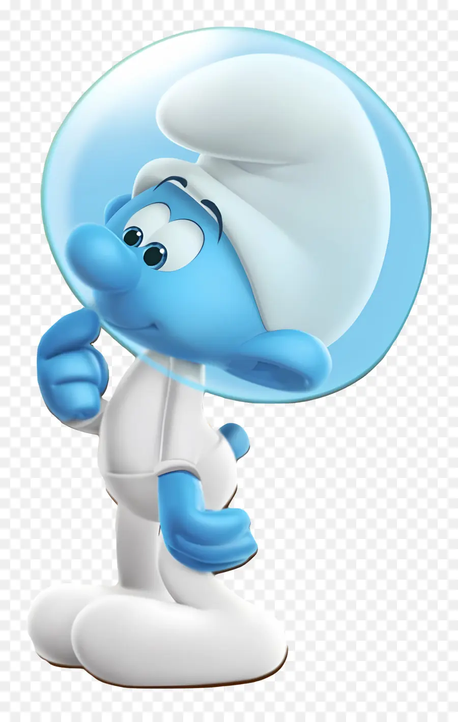 Astro Smurf，Karakter Kartun Biru Dalam Pakaian Luar Angkasa PNG