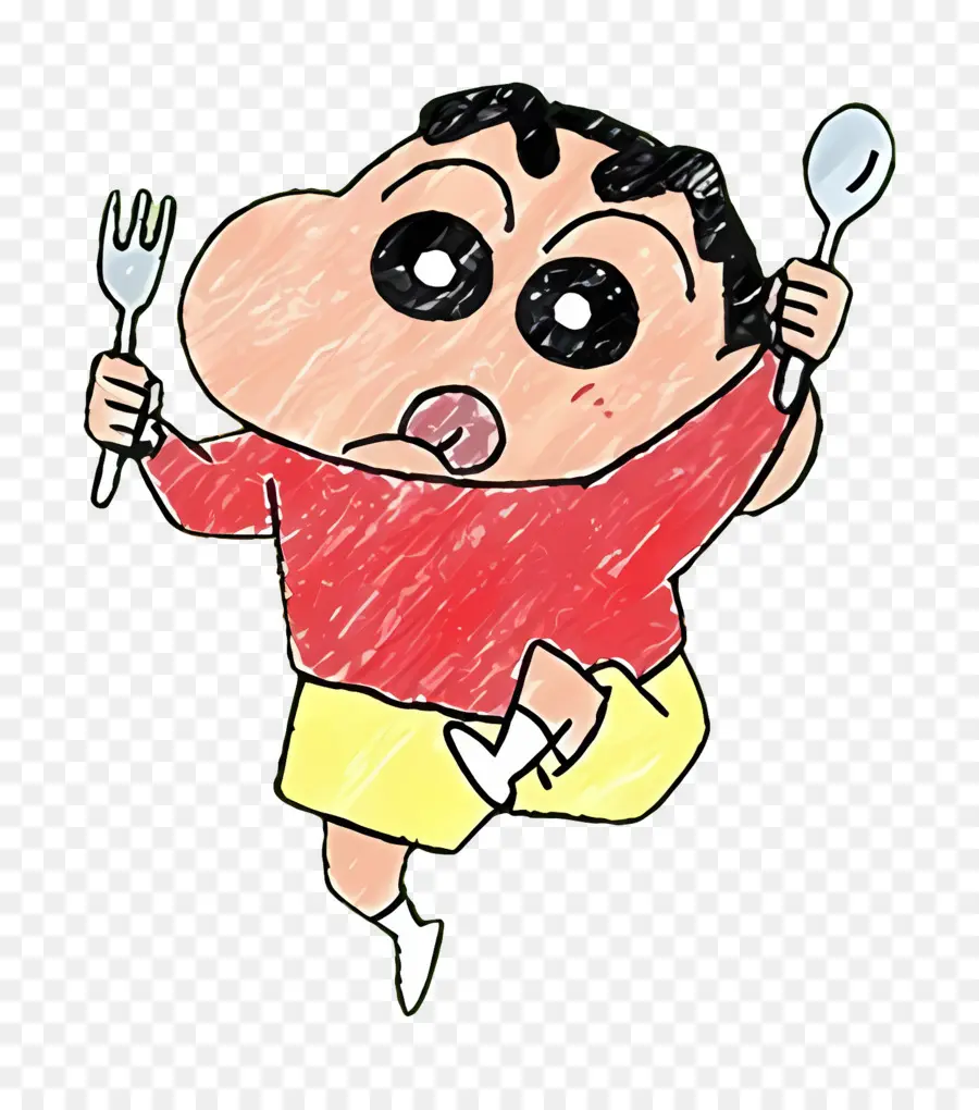 Shinchan，Bocah Kartun Dengan Peralatan PNG