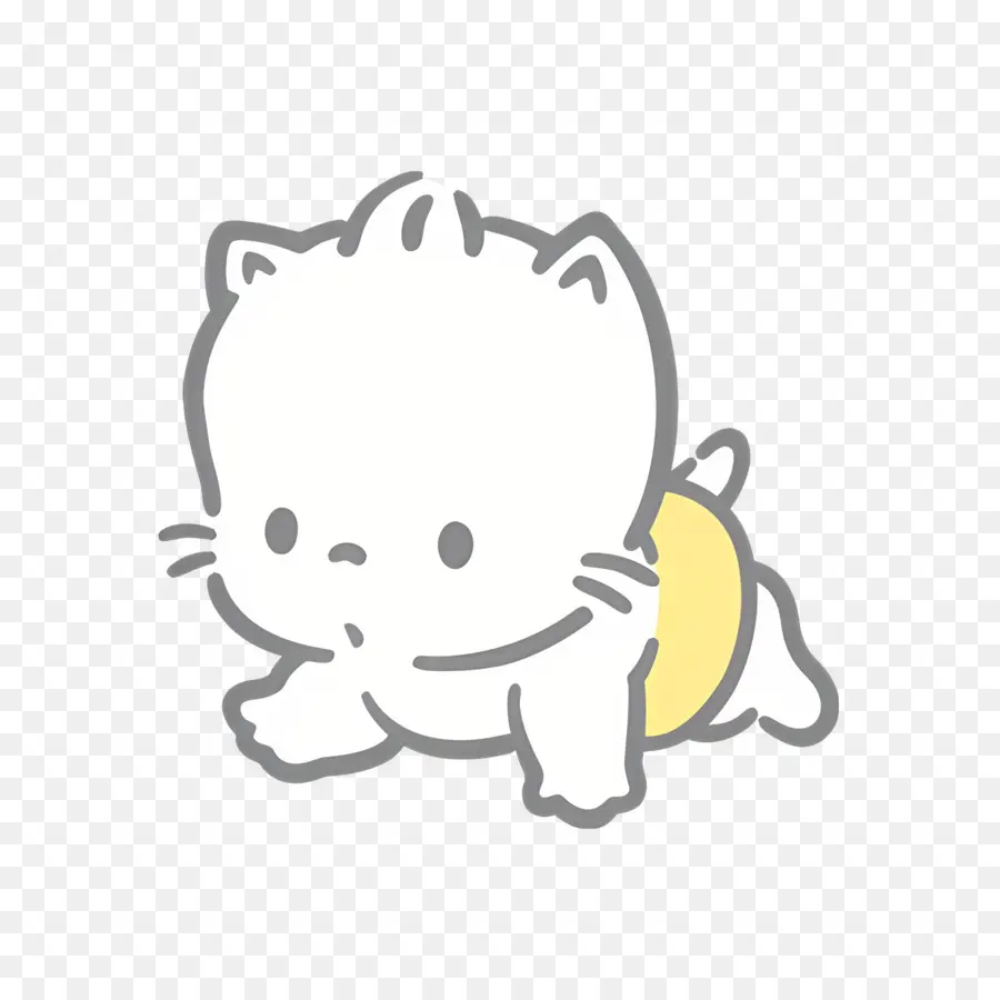 Nyaninyunyenyon，Anak Kucing Putih PNG