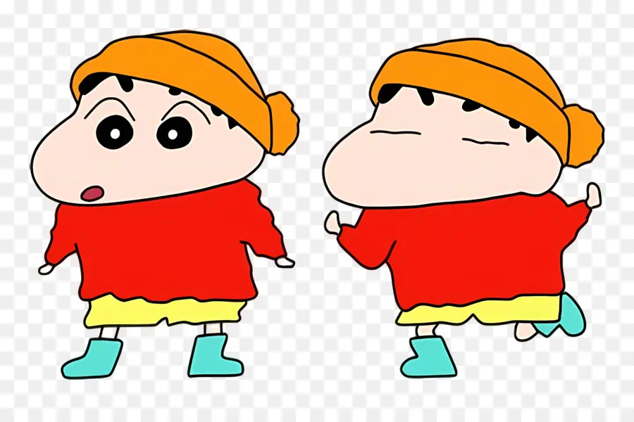 Shinchan，Karakter Kartun Dengan Pakaian Musim Dingin PNG