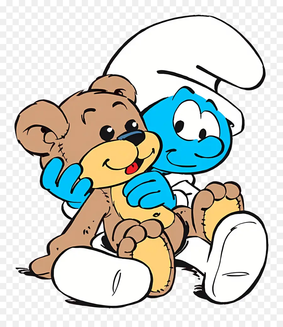 Bayi Smurf，Karakter Kartun Biru PNG